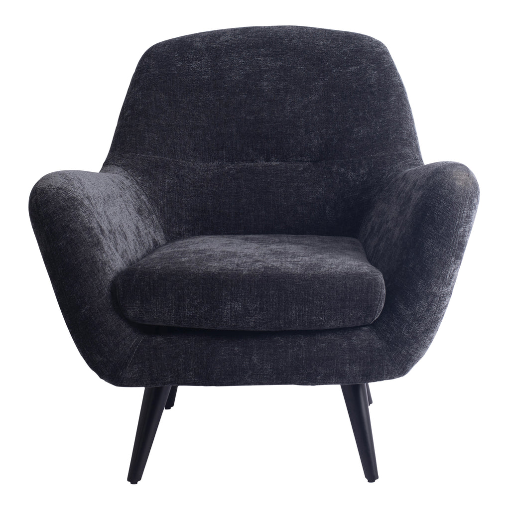 donny anthracite armchair with black wooden legs