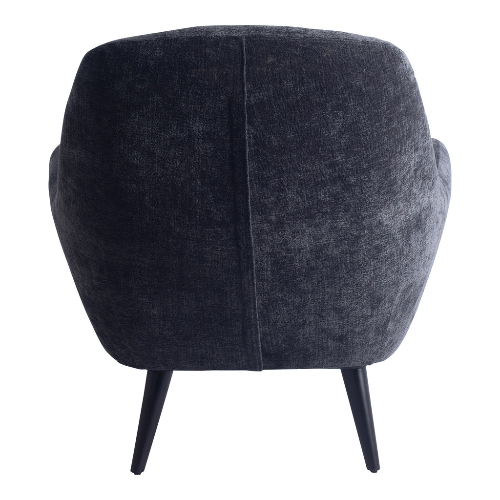 donny anthracite armchair with black wooden legs