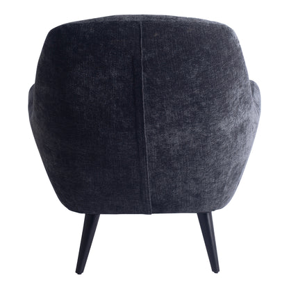 Donny Anthracite armchair with black wooden legs