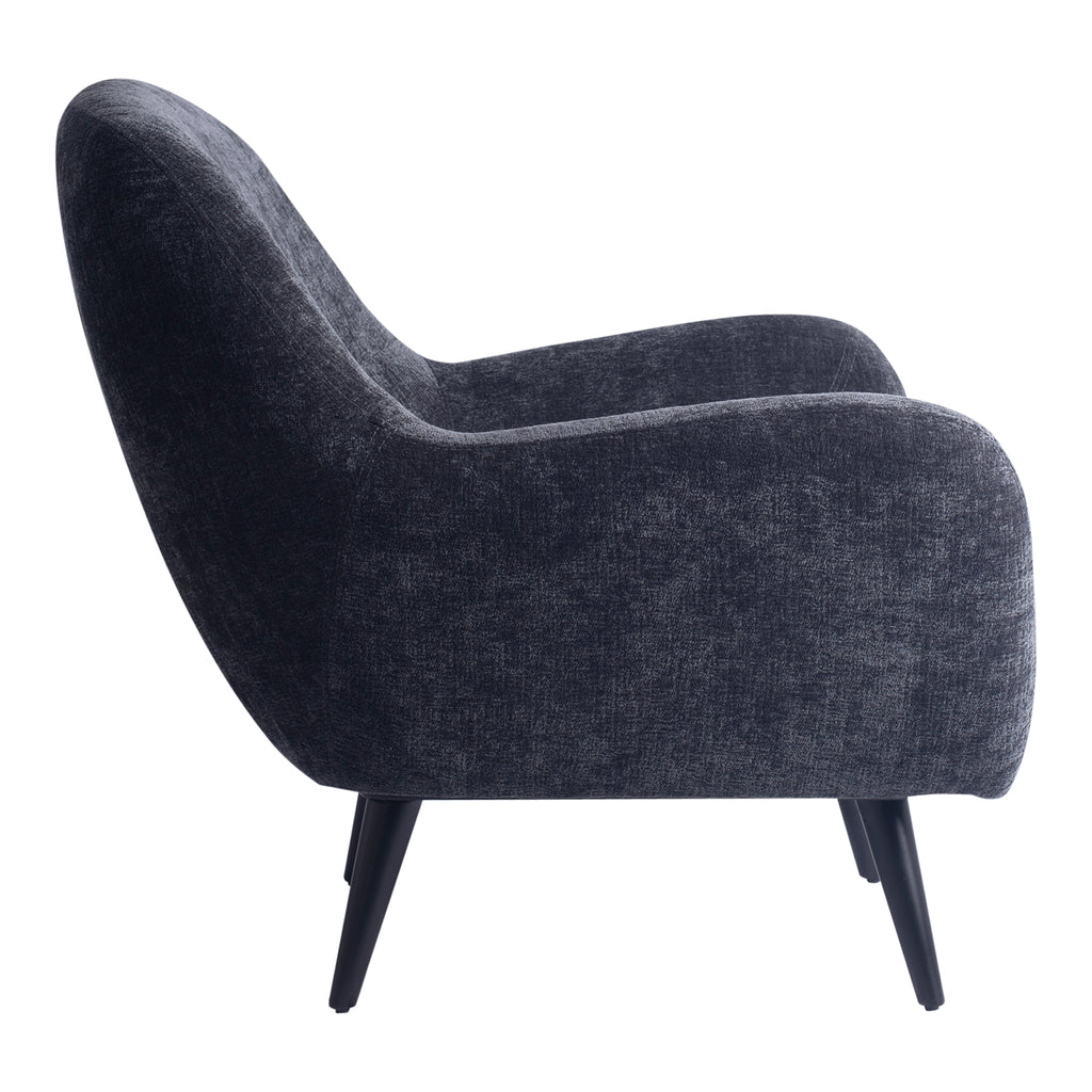 donny anthracite armchair with black wooden legs