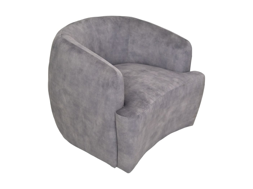 swivel armchair - dolphin gray/black - adore 180 - velours/metal