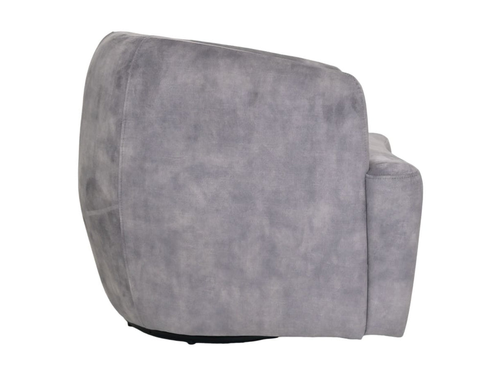 swivel armchair - dolphin gray/black - adore 180 - velours/metal