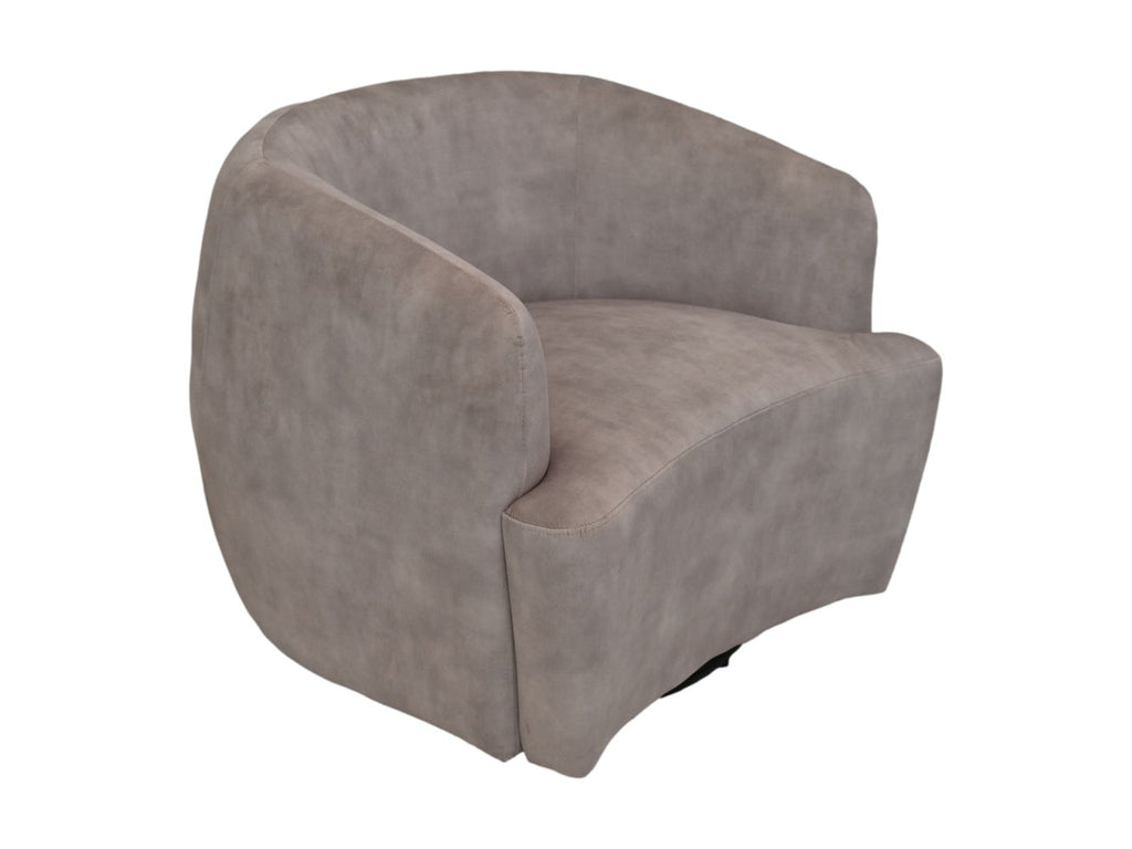 swivel armchair - white/black - adore 01 - velours/metal