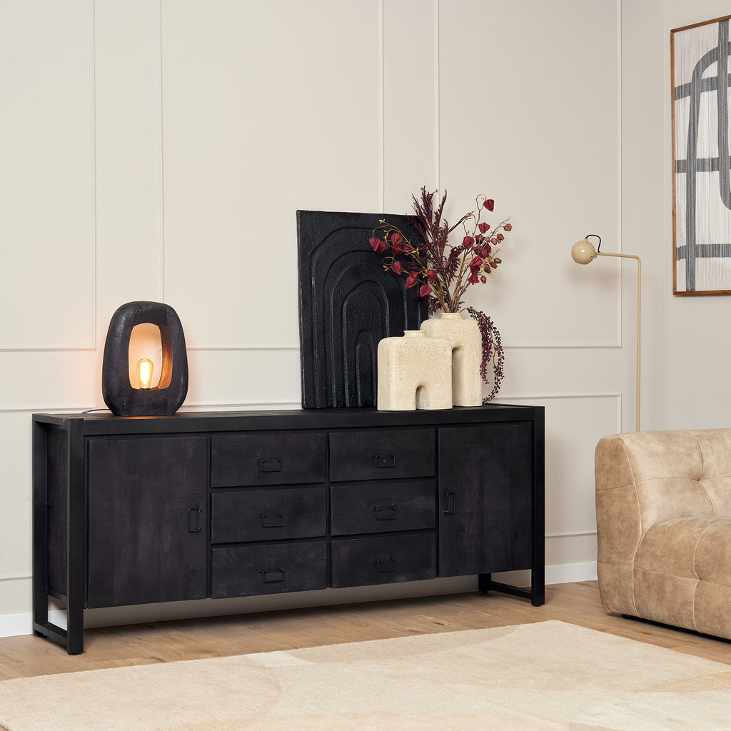 sideboard boaz black | 200 cm