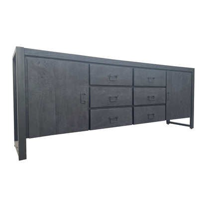 Dressoir Boaz Zwart | 200 cm