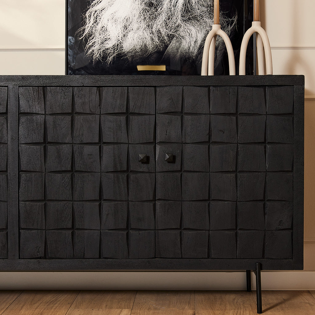 sideboard brandy black | 220 cm