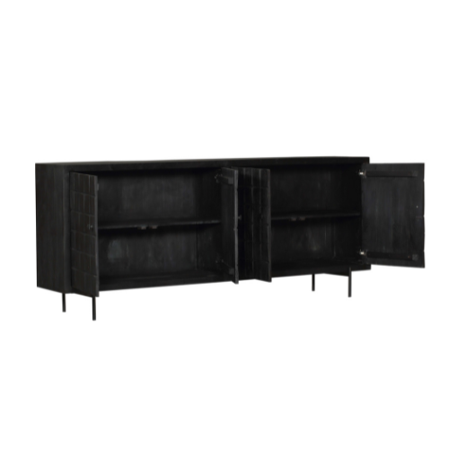 sideboard brandy black | 220 cm