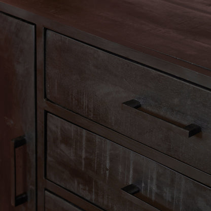 Denver Black Sideboard 165 cm | Mango Wood and Steel