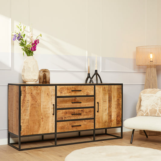 Denver sideboard | Mango wood and steel | 165 cm