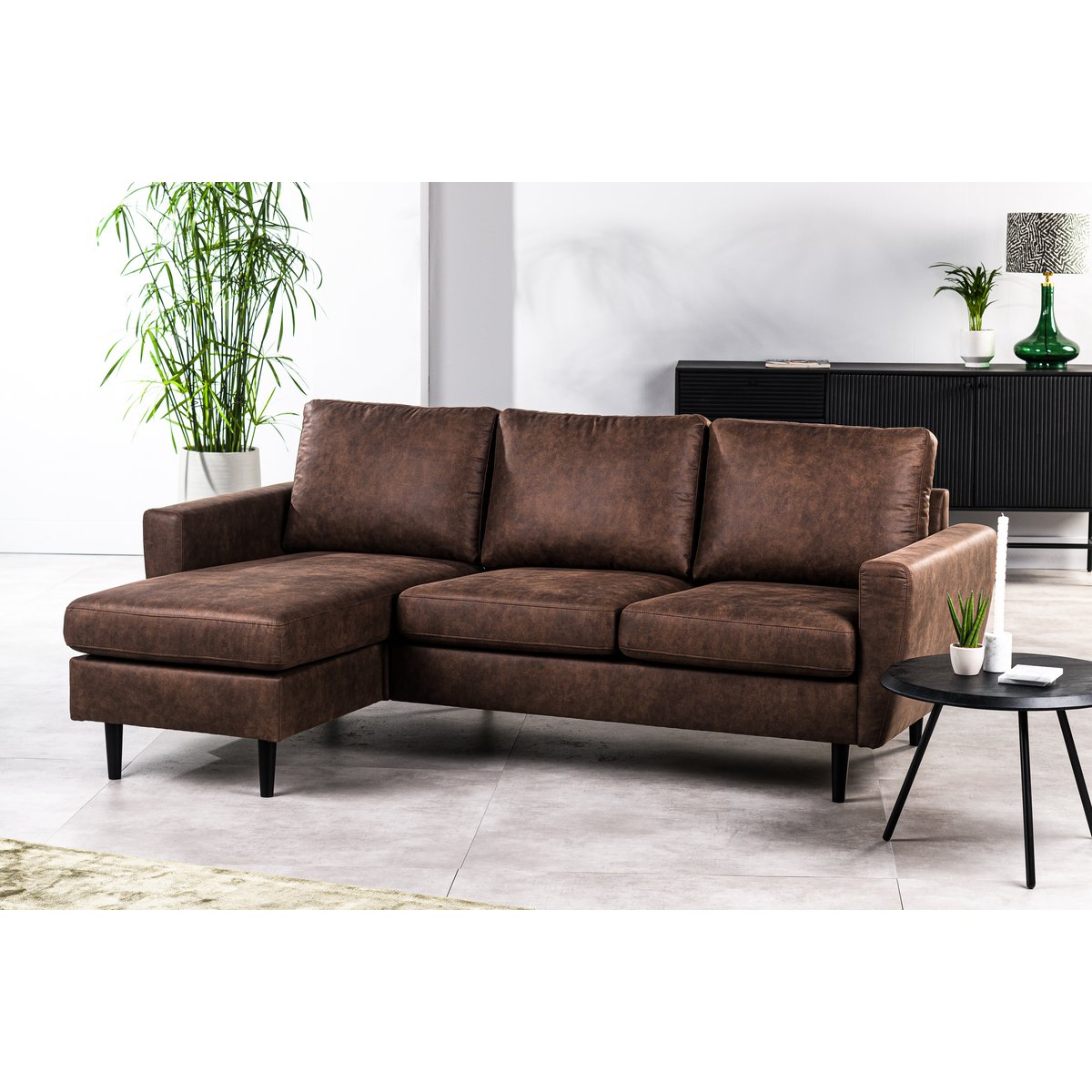 3 seater sofa cl cl l+r, savannah fabric, s430 brown