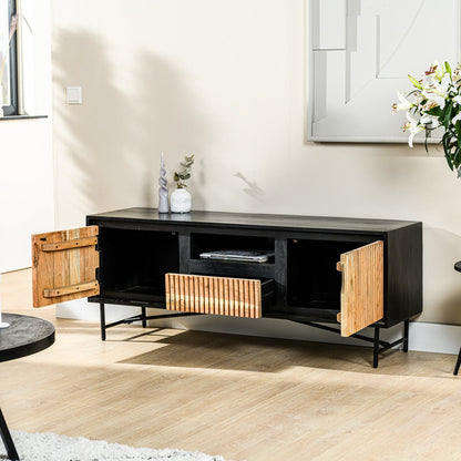 TV cabinet, 140 cm, B420 Acacia pure