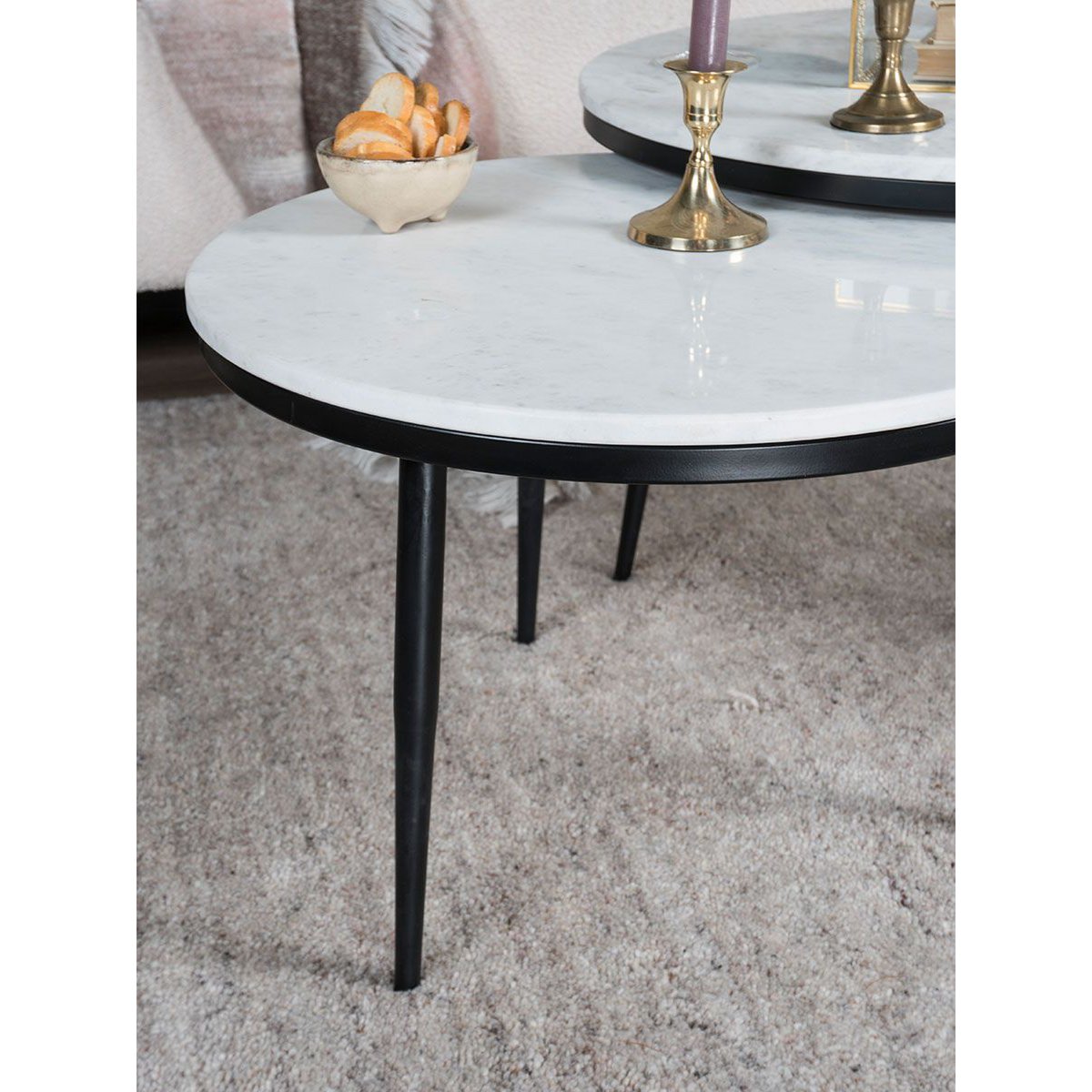 melle coffee table - marble - 55 cm