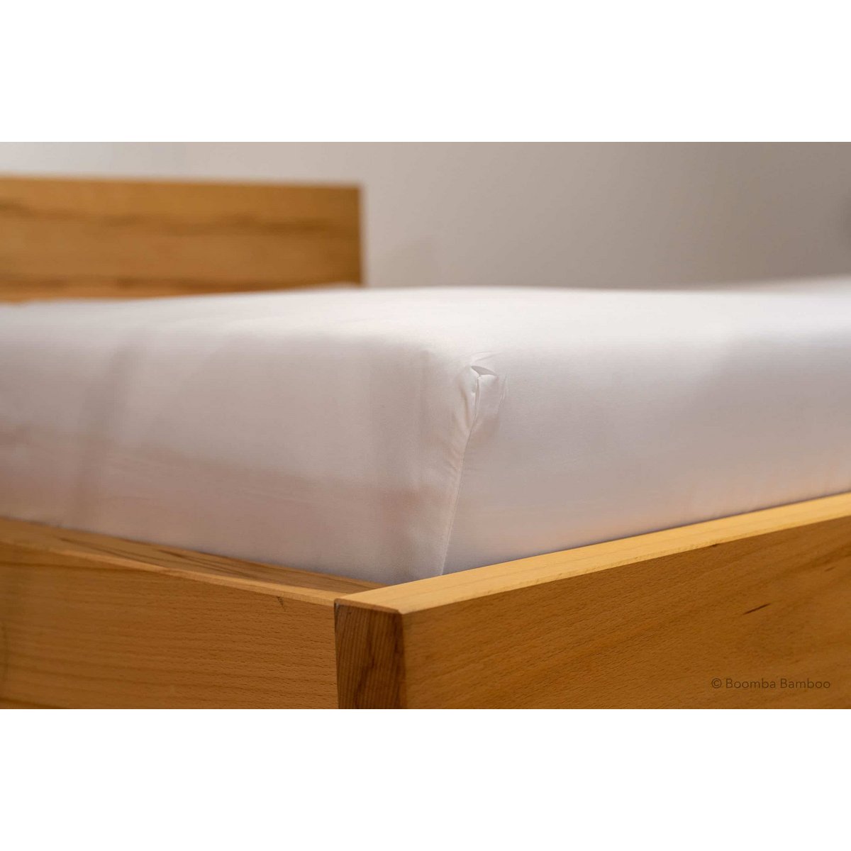 boomba premium hoeslaken voor topdekmatras 100% bamboe coco white