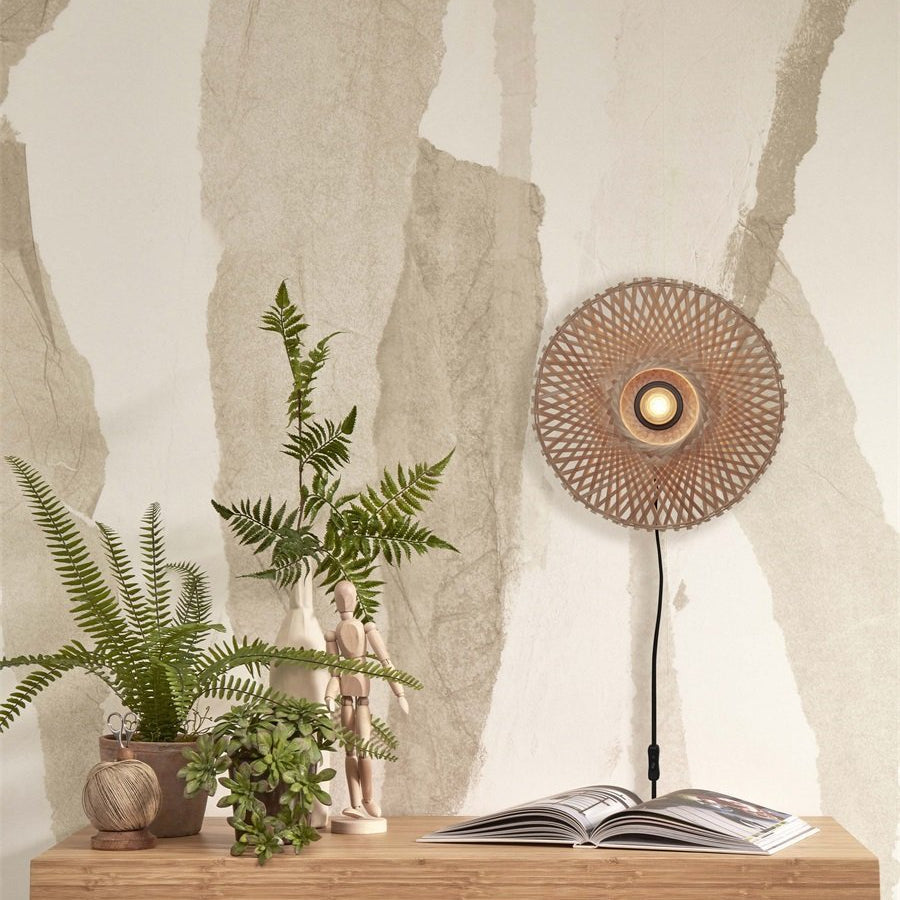 bamboe wandlamp natuurlijk kalimantan 30 cm