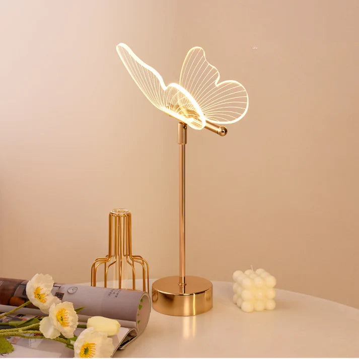 bedlampje met vlinderdesign
