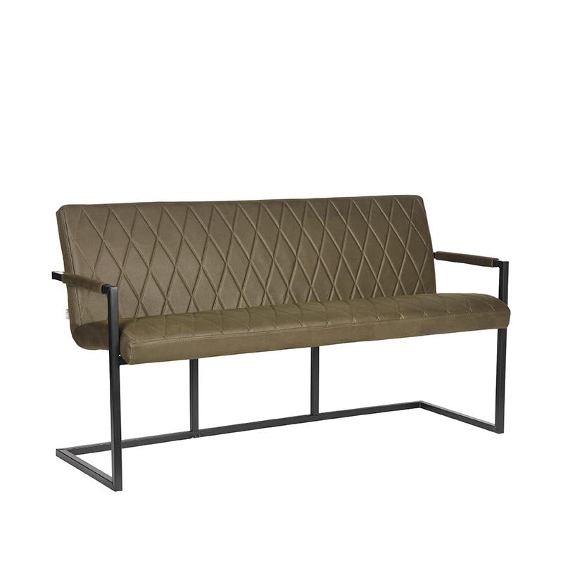 label51 dining bench denmark - army green - microfiber - 155 cm