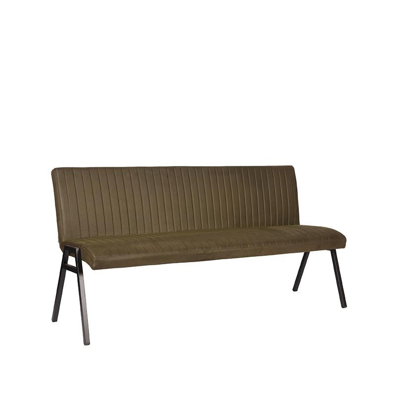 label51 dining bench matz - army green - microfiber - 175 cm