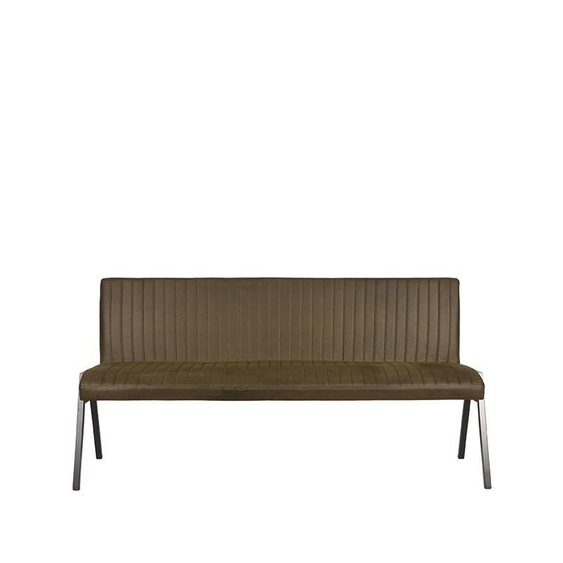 label51 dining bench matz - army green - microfiber - 175 cm