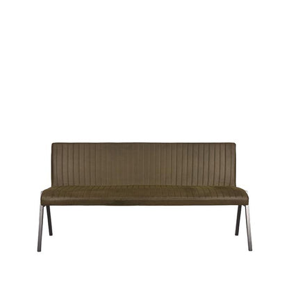 LABEL51 Dining bench Matz - Army green - Microfiber - 175 cm