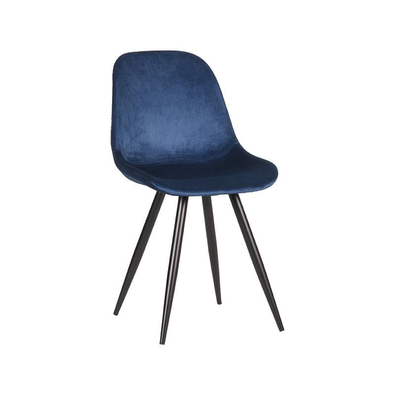 label51 capri dining chair - blue - velvet