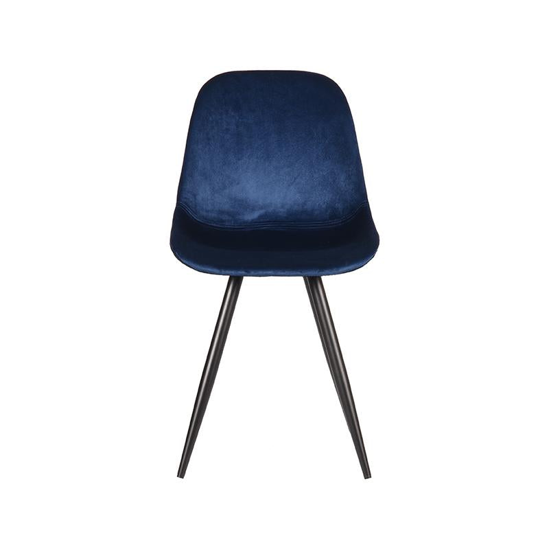 label51 capri dining chair - blue - velvet