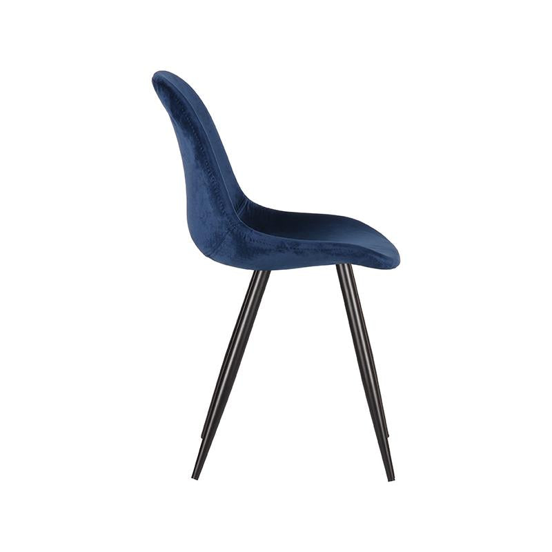 label51 capri dining chair - blue - velvet