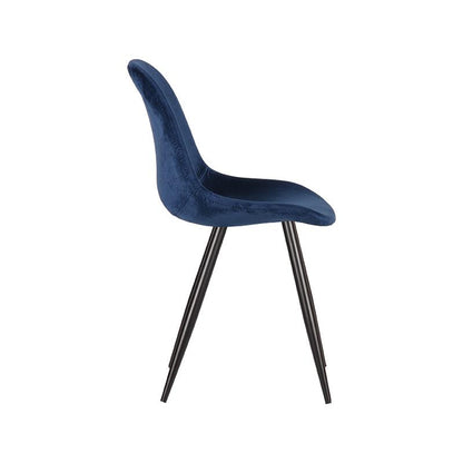 LABEL51 Capri Dining Chair - Blue - Velvet