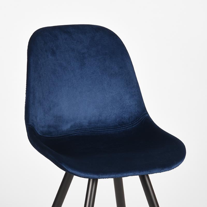 label51 capri dining chair - blue - velvet