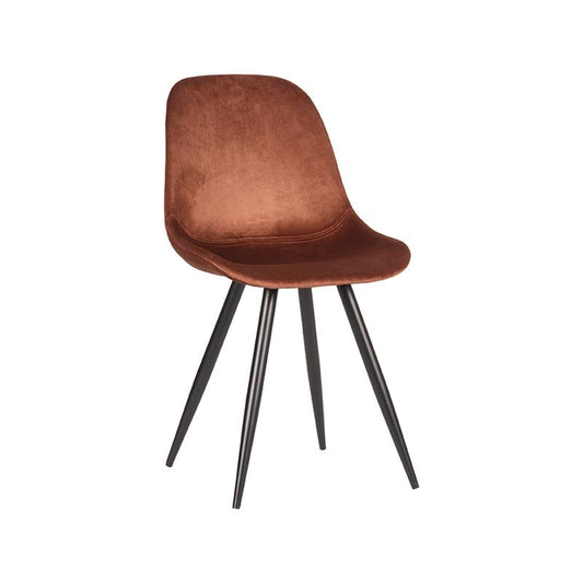 LABEL51 Capri Dining Chair - Rust - Velvet