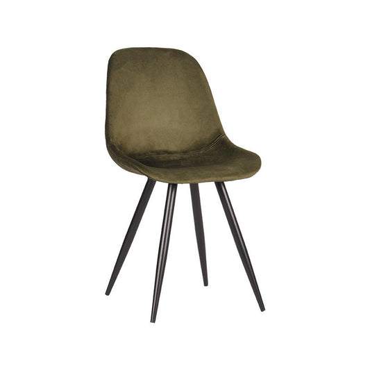 LABEL51 Capri Dining Chair - Army Green - Velvet