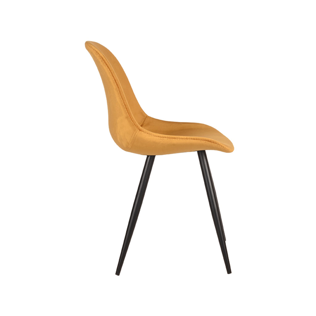 label51 capri dining chair - ochre - velvet