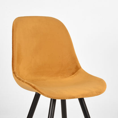 LABEL51 Capri dining chair - Ochre - Velvet