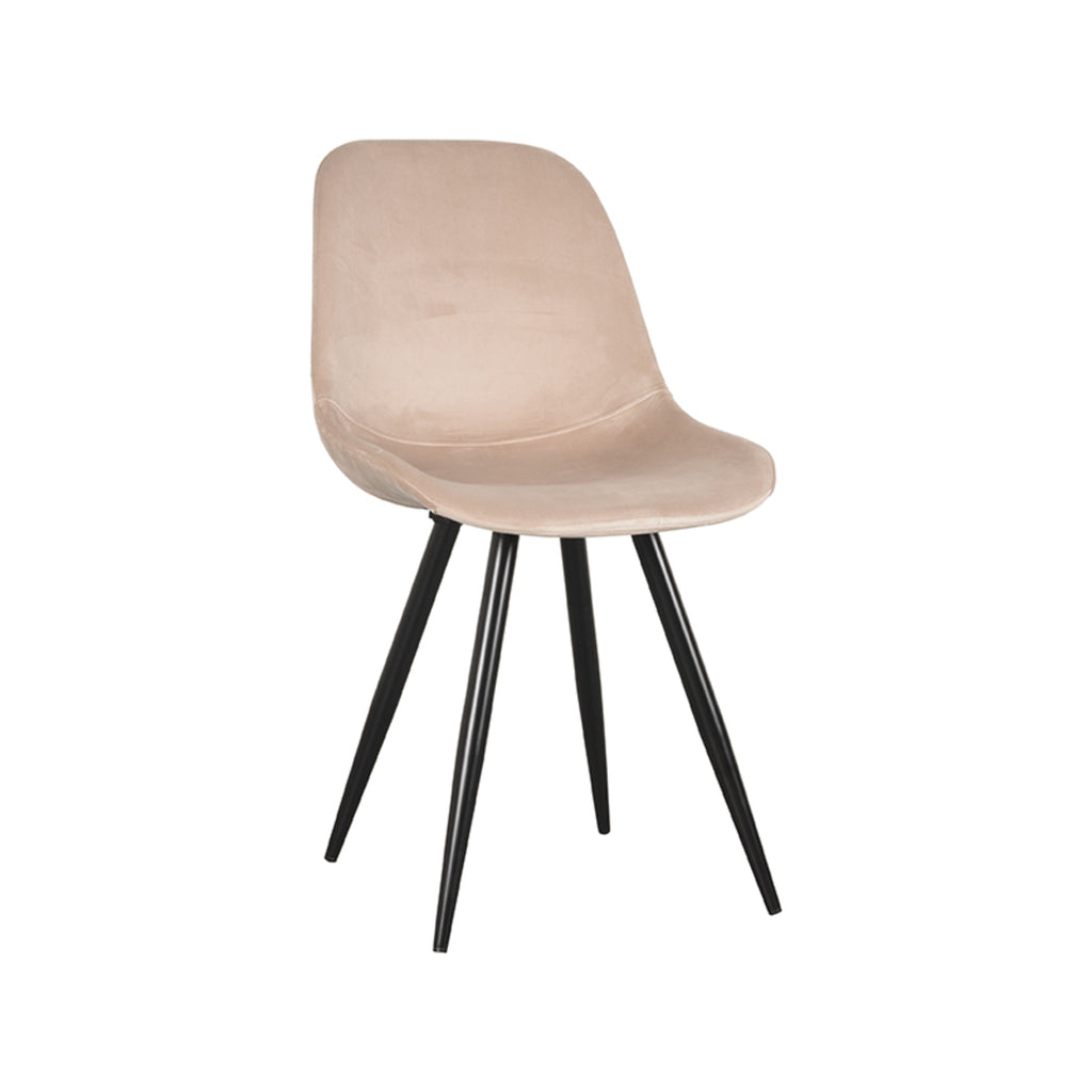 label51 capri dining chair - sand - velvet