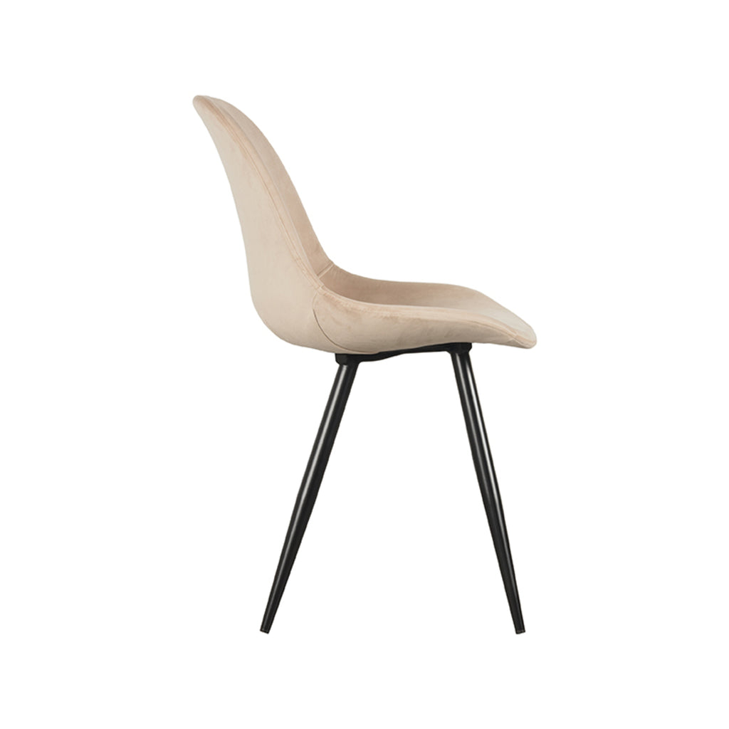 label51 capri dining chair - sand - velvet