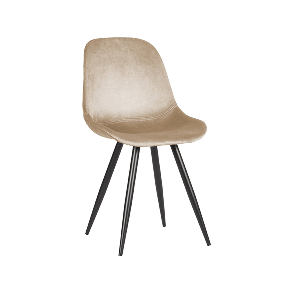 label51 capri dining chair - sand - velvet