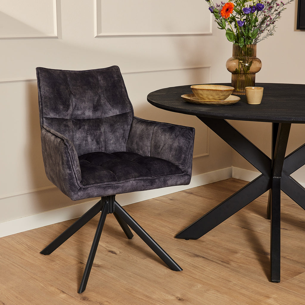 dining chair dani | velvet anthracite