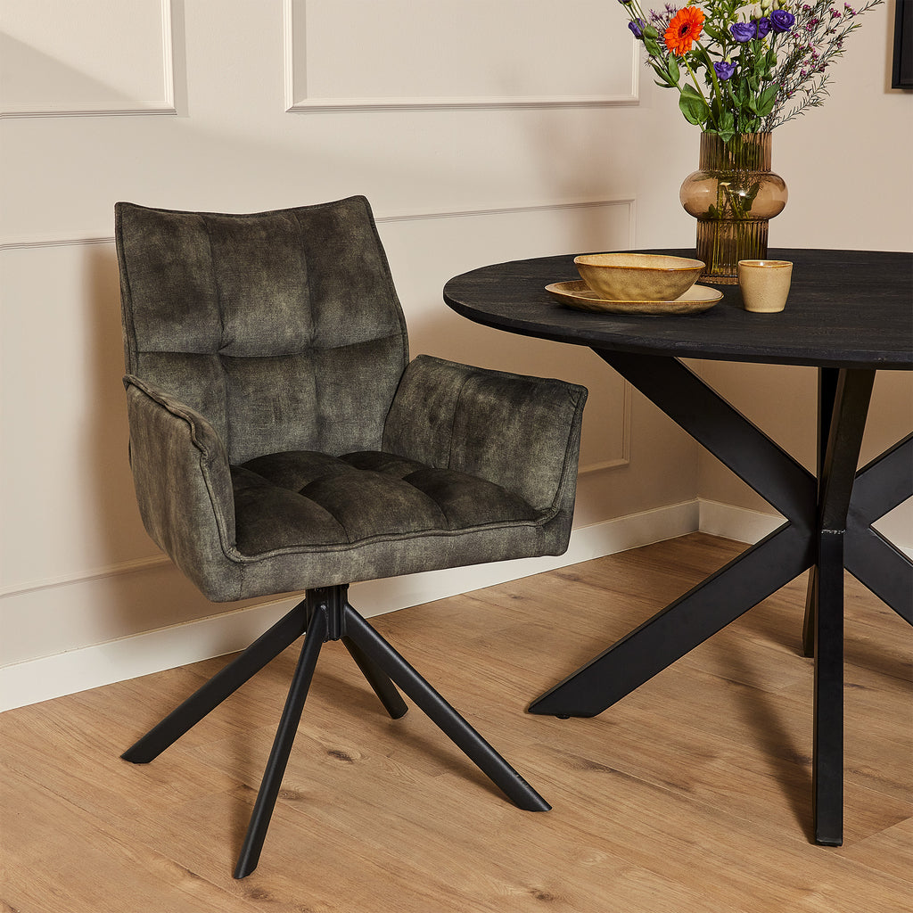 dining chair dani | velvet hunter green