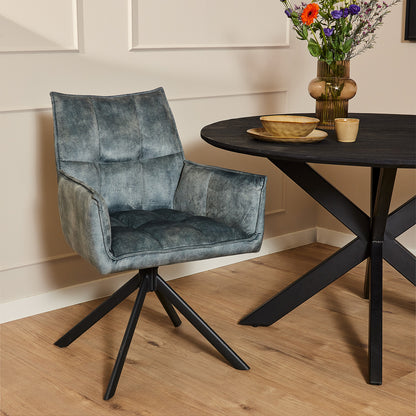 Dining chair Dani | Velvet Light Blue