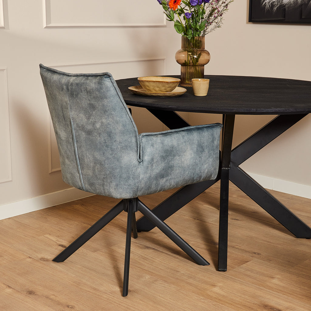 dining chair dani | velvet light blue