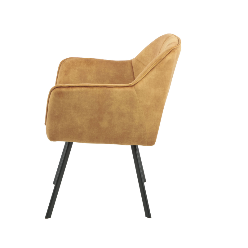 dining chair emma | velvet yellow