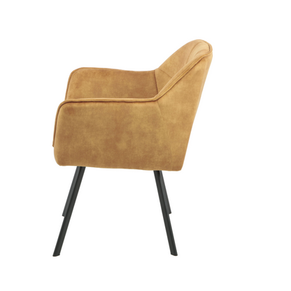 Dining chair Emma | Velvet Yellow