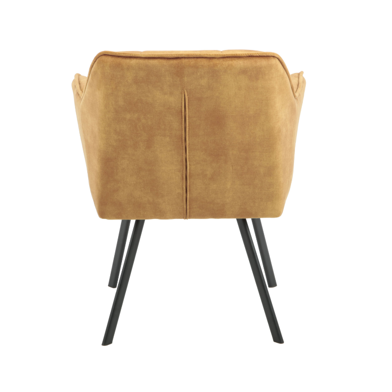 dining chair emma | velvet yellow