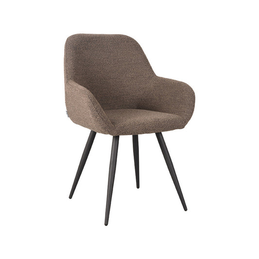 LABEL51 Dining chair Fender - Brown - Boucle