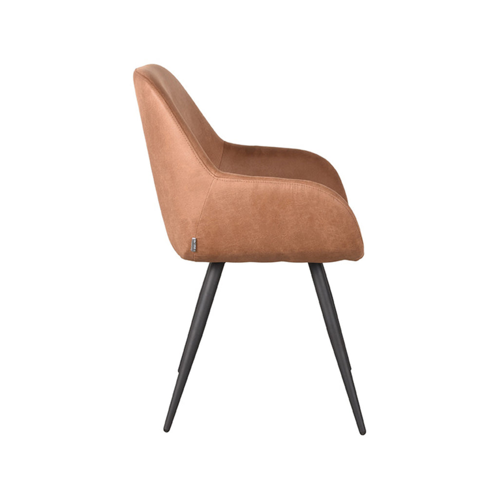 label51 dining chair fender - cognac - microfiber