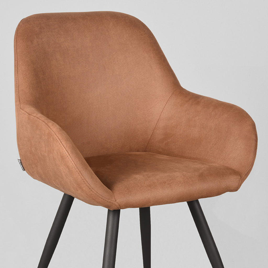 label51 dining chair fender - cognac - microfiber