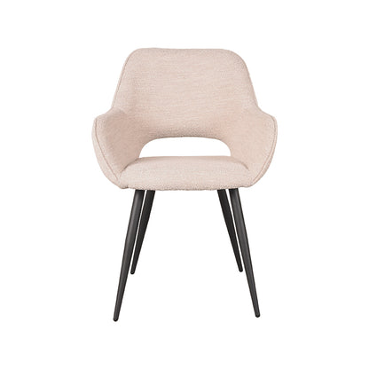 LABEL51 Dining chair Fer - Natural - Boucle