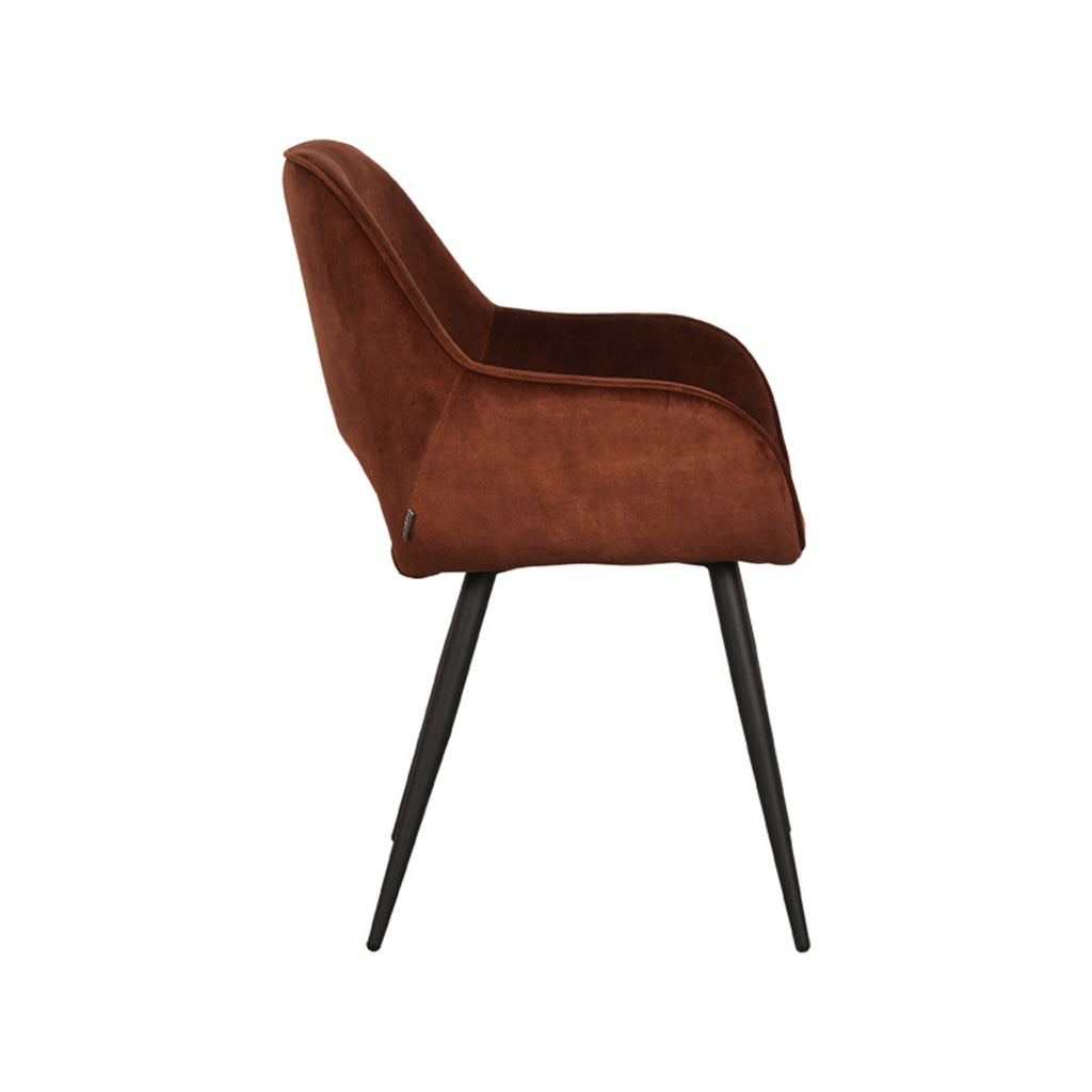 label51 dining chair fer - rust - velvet