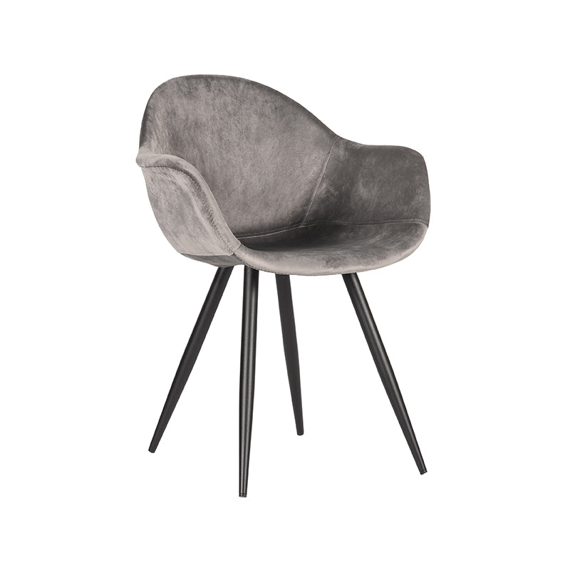 label51 dining chair forli - grey - velvet