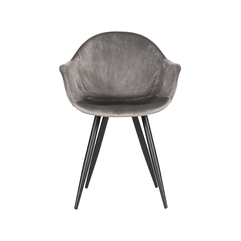 label51 dining chair forli - grey - velvet