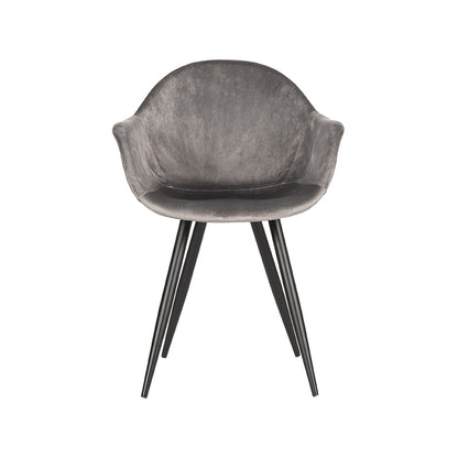 LABEL51 Dining chair Forli - Grey - Velvet